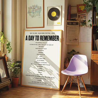 A Day to Remember, May 25th 2025, Slam Dunk Festival Setlist