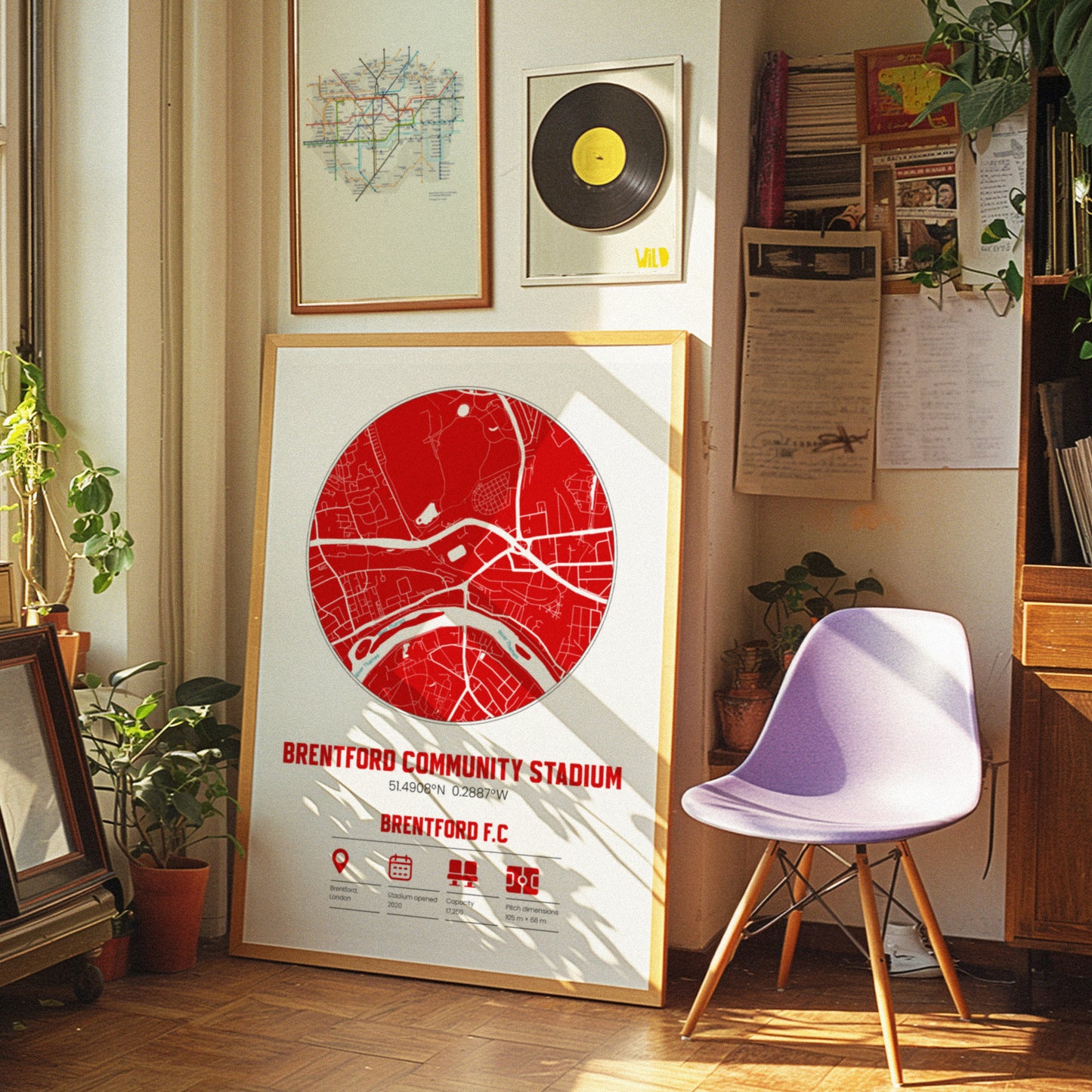 Brentford Community Stadium, Brentford FC - Football Stadium Custom Map Print