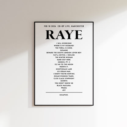 RAYE - February 18th 2026 at Co-op Live, Manchester, England