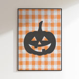 Halloween Gingham Pumpkin