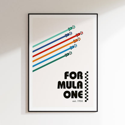 Formula 1 est 1950 Vintage Poster 2