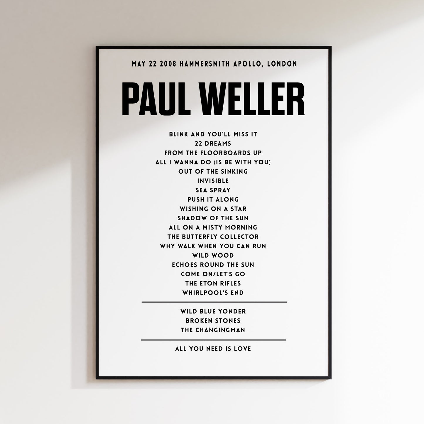 Paul Weller - May 22nd 2008 at Hammersmith Apollo, London, England