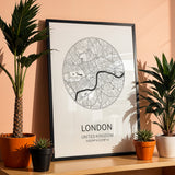London Stadt Print | Personalisiertes London Wandkunst Poster
