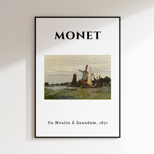 Monet - Un Moulin A Zaandam 1871