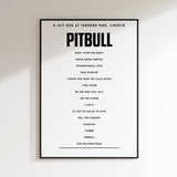 PITBULL setlist - 8 July 2026 at Thomond Park, Limerick