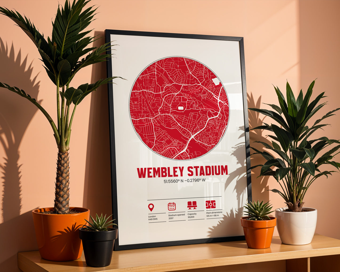 Wembley  - Football Stadium Custom Map Print