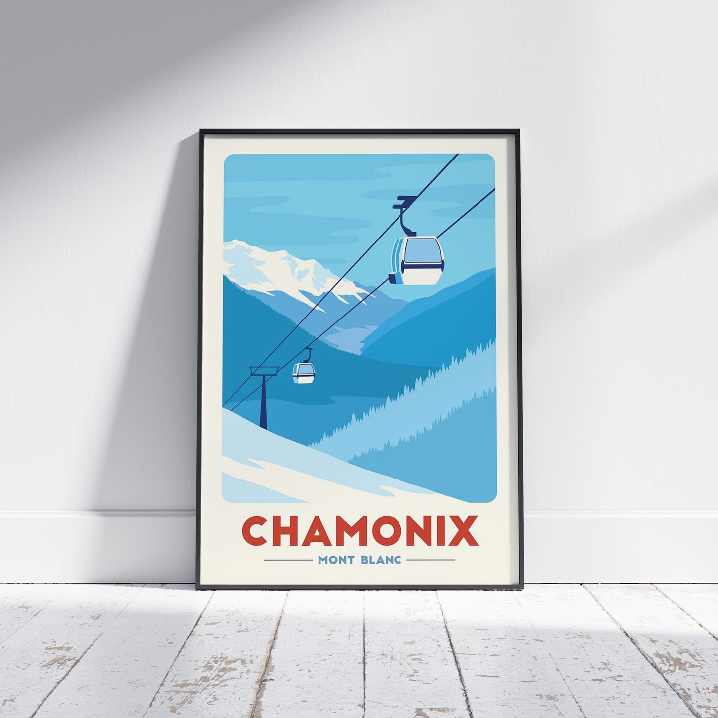 Chamonix - Mont Blanc Ski Lift Poster