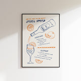 The Perfect Aperol Spritz Ingredient Art Print
