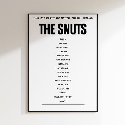 The Snuts setlist – 2nd August 2026 at Y Not Festival, Pikehall, England