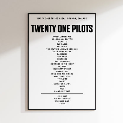 Twenty One Pilots - May 14th 2025 at The O2 Arena, London, England