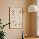 Picasso - Bird Animal Line Drawing