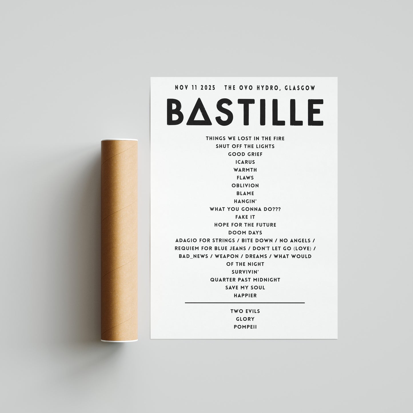 Bastille Setlist - November 11th 2025 The OVO Hydro, Glasgow