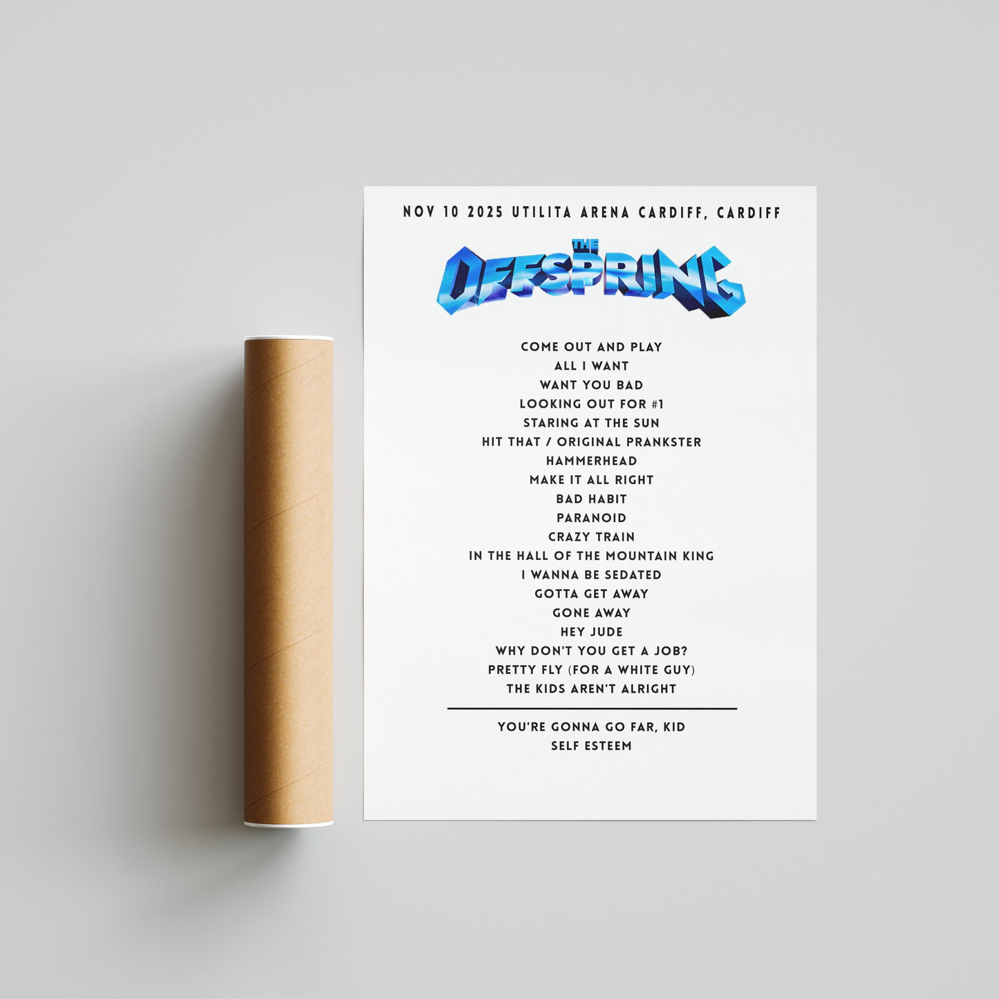 The Offspring Setlist - November 10th 2025 Utilita Arena Cardiff, Cardiff