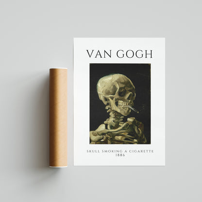 Skull Smoking - Van Gogh