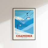Chamonix - Mont Blanc Ski Lift Poster