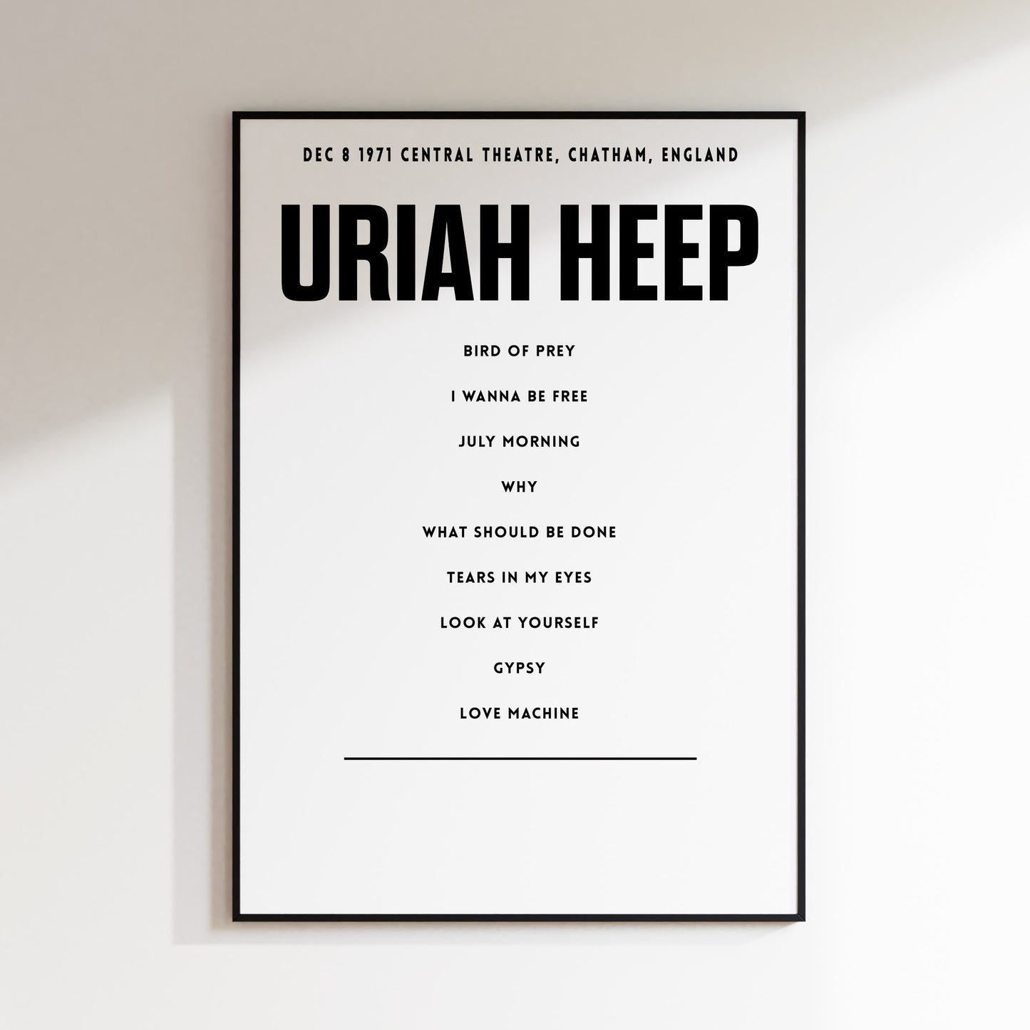 Uriah Heep - December 8th 1971 at Central Theatre, Chatham, England