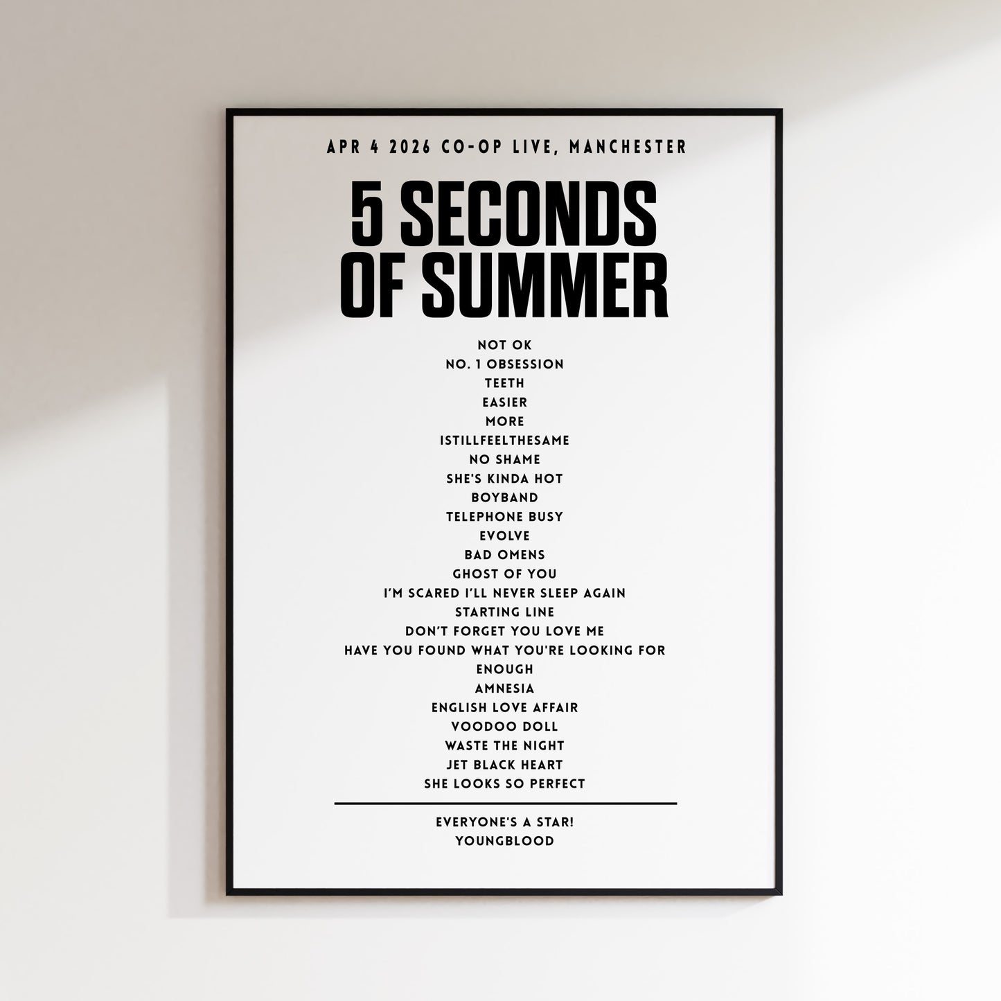 5 Seconds of Summer - 4. April 2026 im Co-op Live, Manchester, England