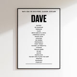 Dave – 4. März 2026 im OVO Hydro, Glasgow, Schottland