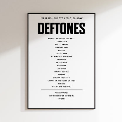Deftones - February 13th 2026 at The OVO Hydro, Glasgow, Scotland