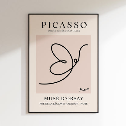 Picasso - Butterfly Line Drawing