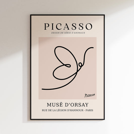 Picasso - Butterfly Line Drawing