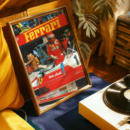 Ferrari Niki Lauda Formula 1 Poster
