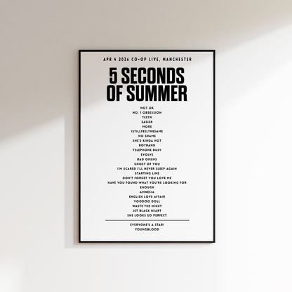 5 Seconds of Summer - 4. April 2026 im Co-op Live, Manchester, England