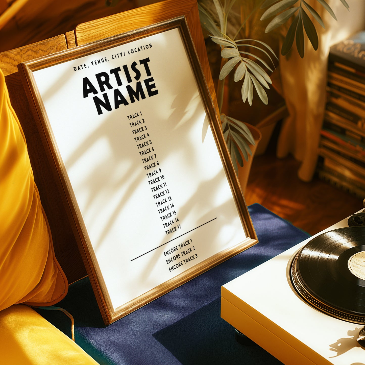 Any Setlist Custom Poster Print – Choose Gig Concert Tour