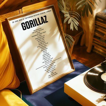 Gorillaz setlist - 20th June 2026 at Tottenham Hotspur Stadium, London