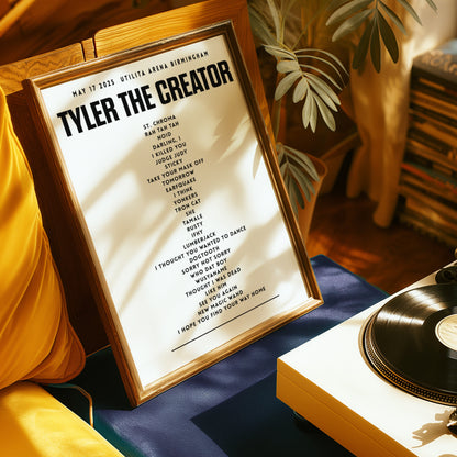 Tyler The Creator Setlist - May 17th 2025, Utilita Arena Birmingham