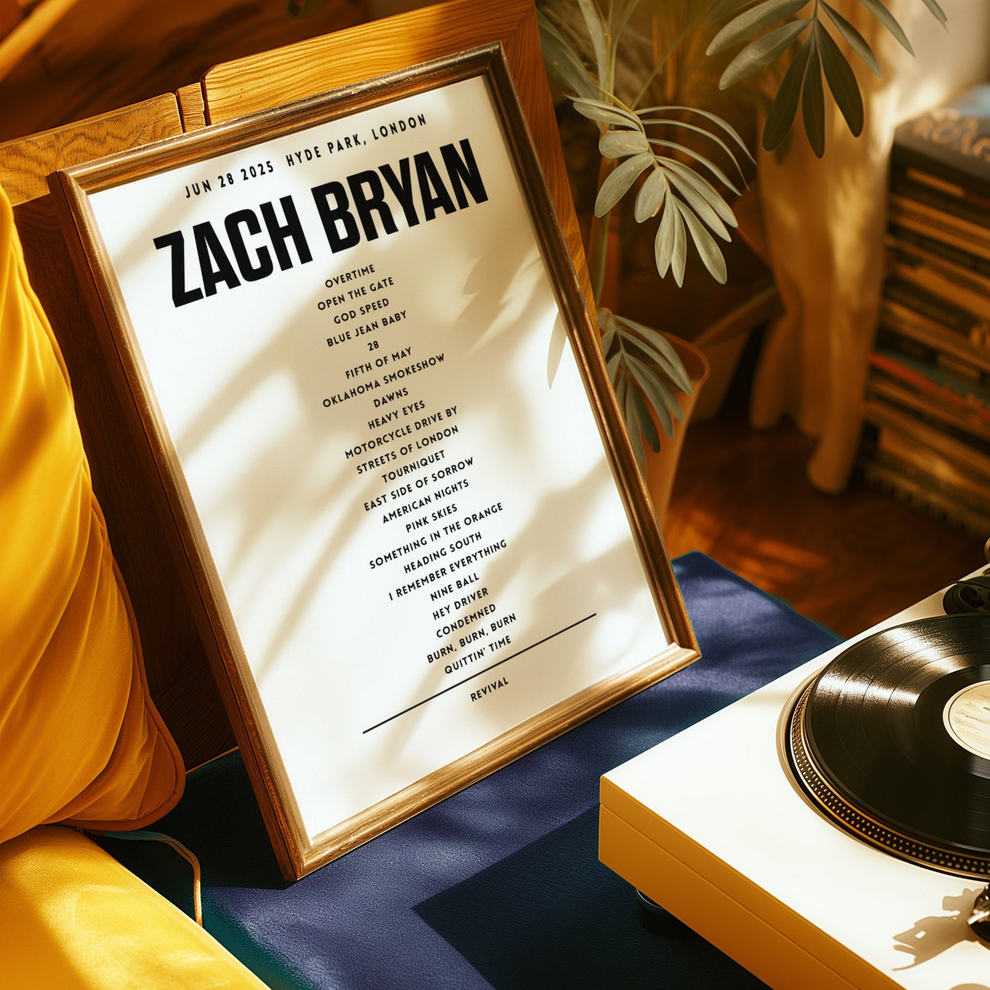 Zach Bryan Setlist, June 28th 2025, Hyde Park, London