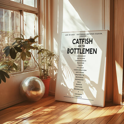 Catfish and the Bottlemen Setlist,  August 3rd 2025, Tottenham Hotspur Stadium, London