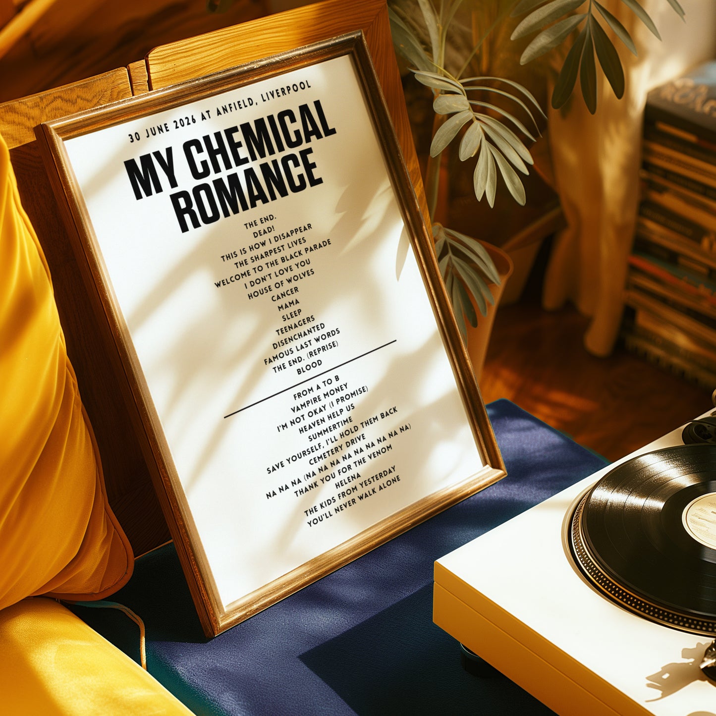 MY CHEMICAL ROMANCE setlist - 30 June 2026 at Anfield, Liverpool