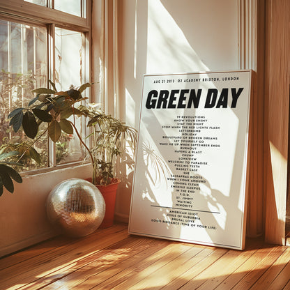 Green Day Setlist - August 21 2013, O2 Academy Brixton, London