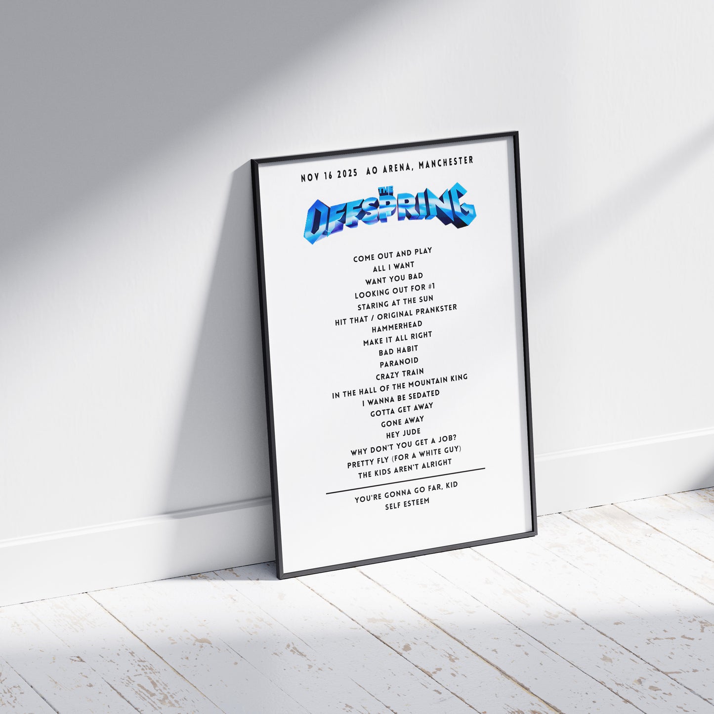 The Offspring Setlist - November 16th 2025 AO Arena, Manchester