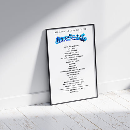 The Offspring Setlist - November 16th 2025 AO Arena, Manchester