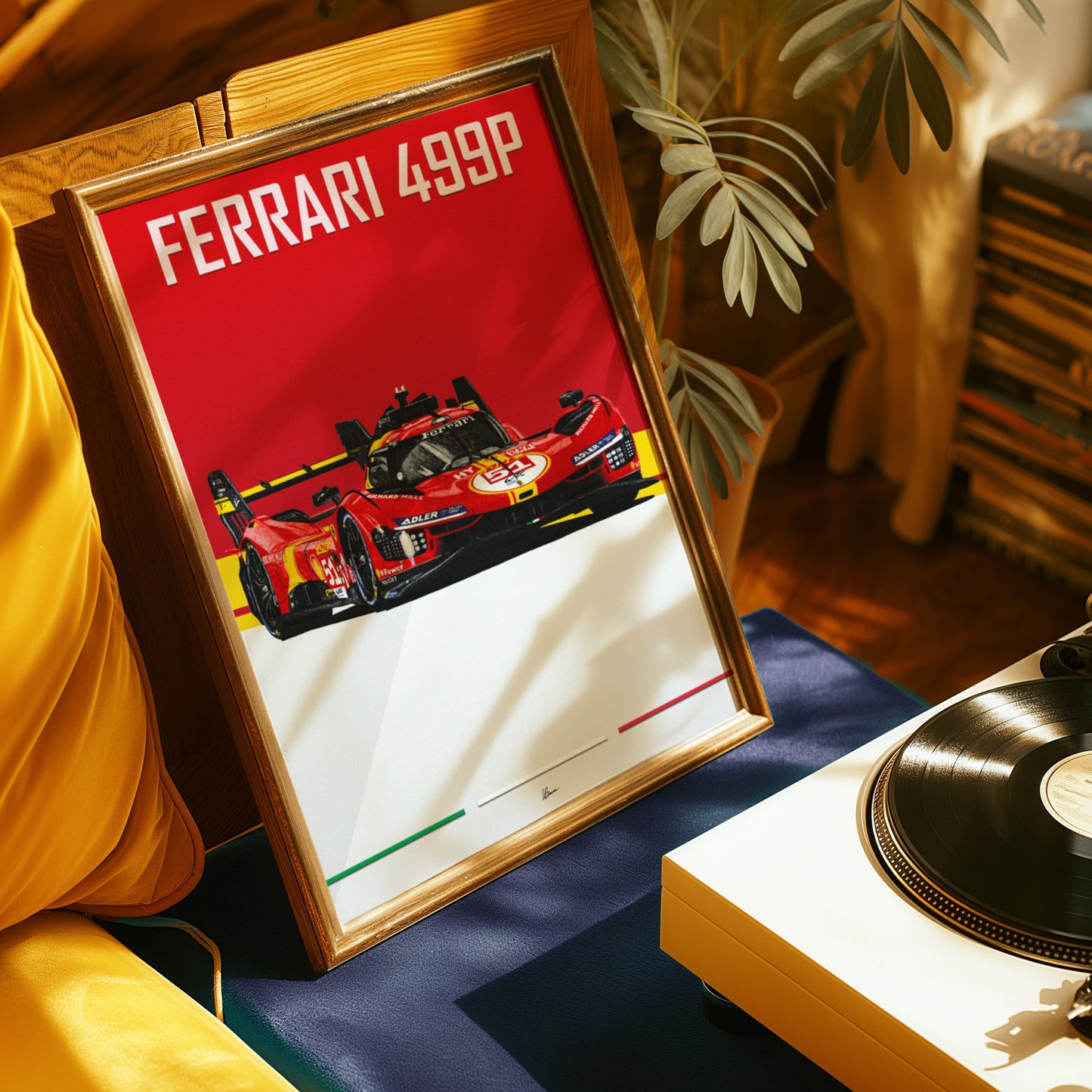 Ferrari 499P Racing Poster