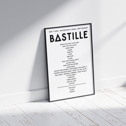 Bastille Setlist - November 9th 2025 Motorpoint Arena, Nottingham