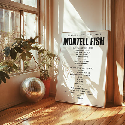 Montell Fish Setlist - December 5th 2024, Alexandra Palace, London