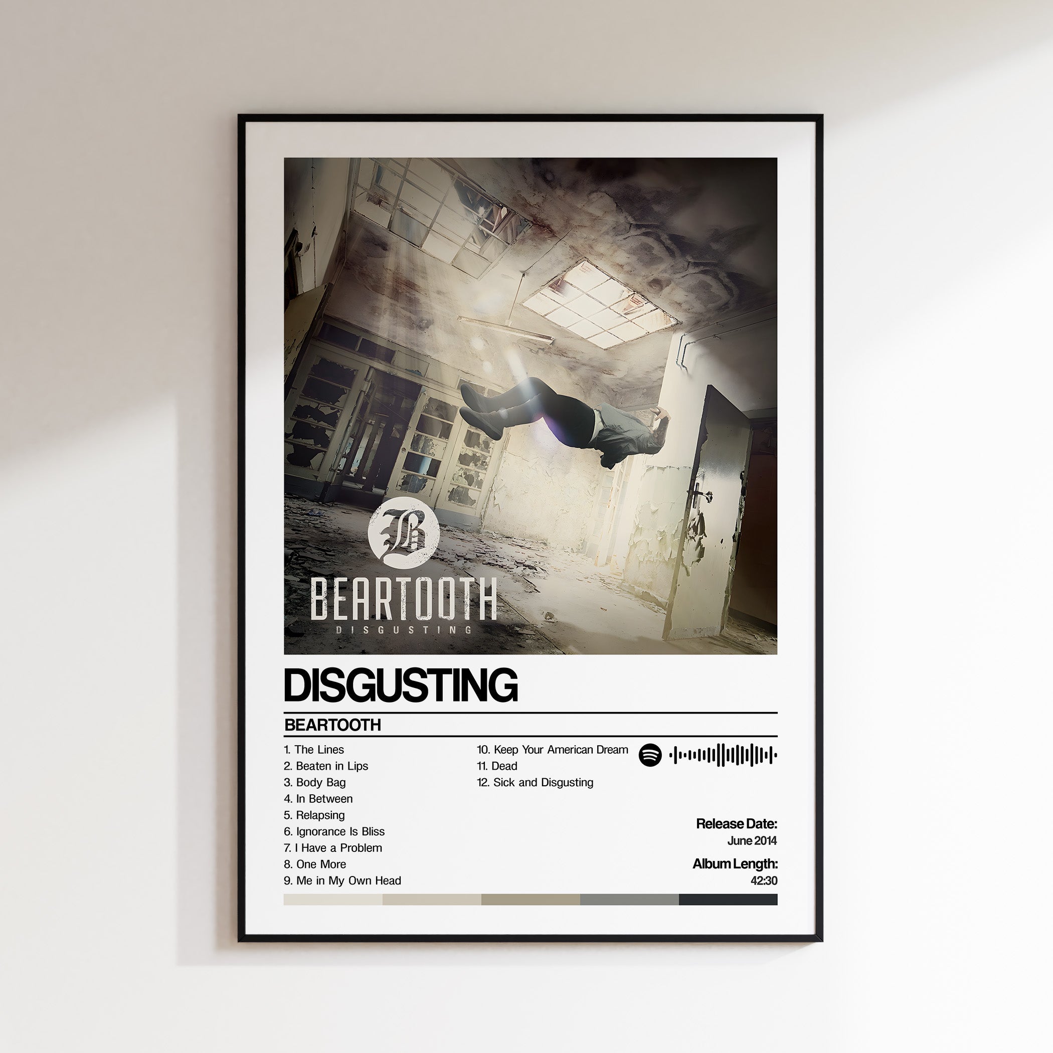 Beartooth - Disgusting | Custom Album Artwork Print | Unique Poster ...