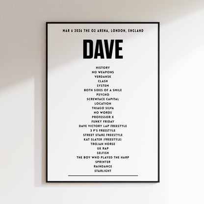 Dave – 6. März 2026 in der O2 Arena, London, England