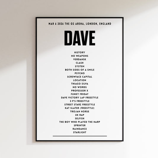 Dave - March 6th 2026 at The O2 Arena, London, England