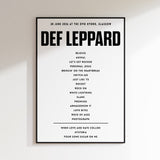 Def Leppard setlist – 28 June 2026 at The OVO Hydro, Glasgow