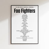 Foo Fighters Setlist - 25th June 2026 at Anfield, Liverpool, England