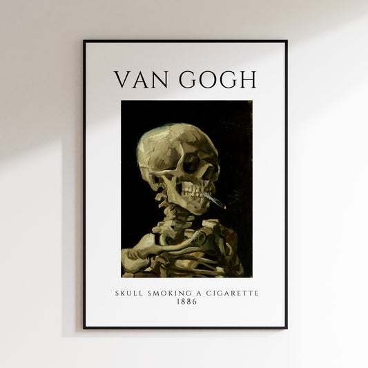Skull Smoking - Van Gogh