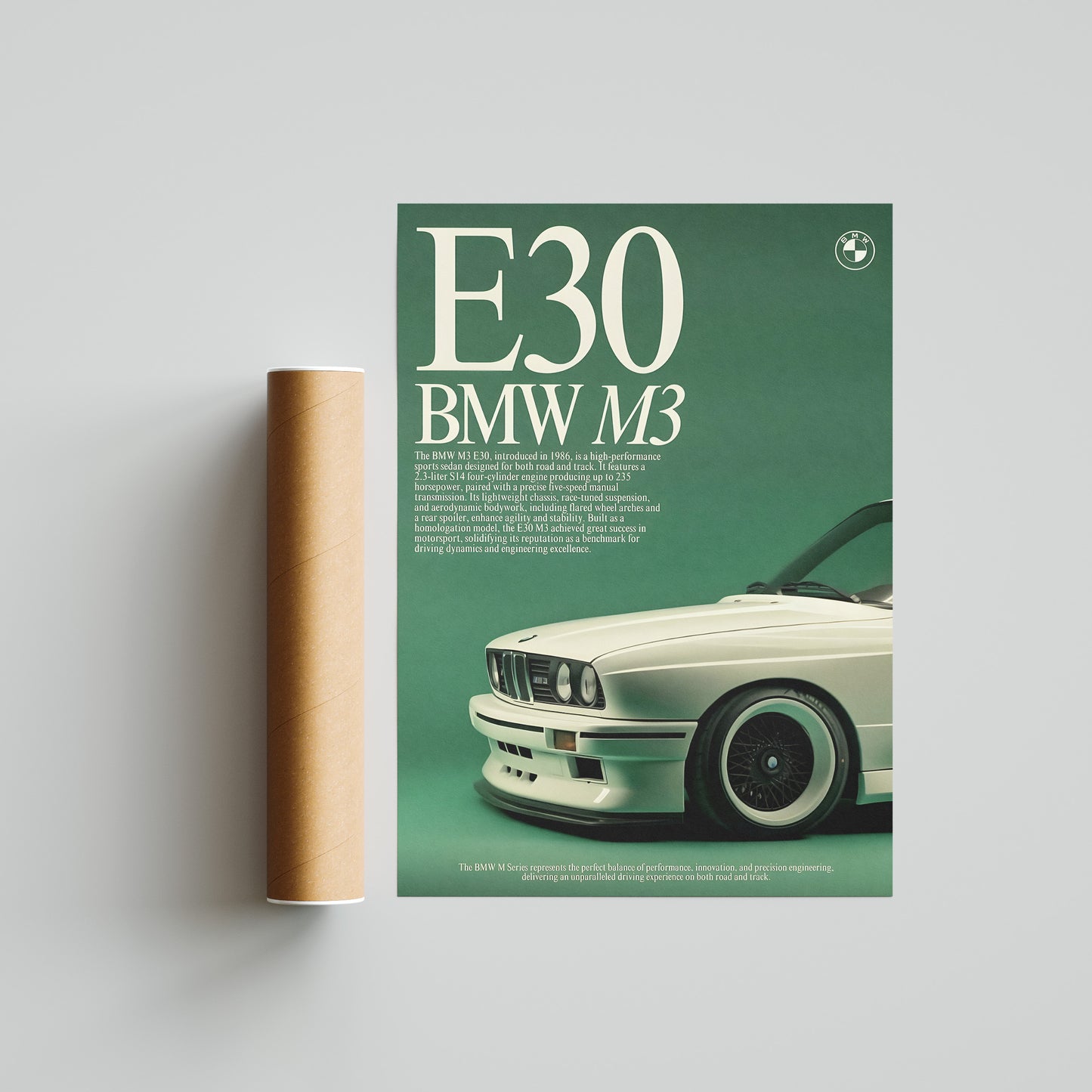 BMW E30 M3 Vintage Poster