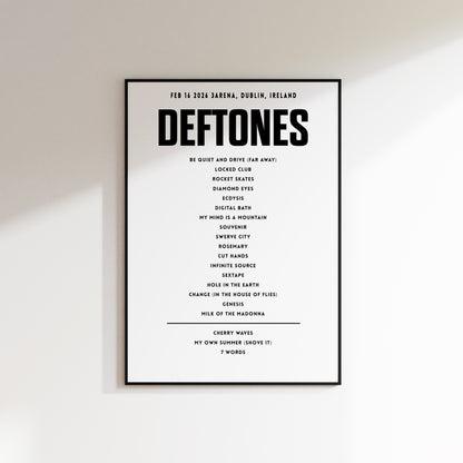 Deftones - February 16th 2026 at 3Arena, Dublin, Ireland