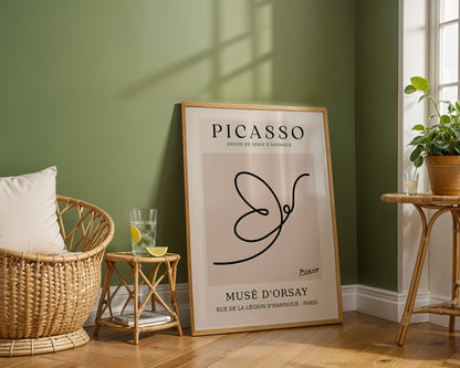Picasso - Butterfly Line Drawing