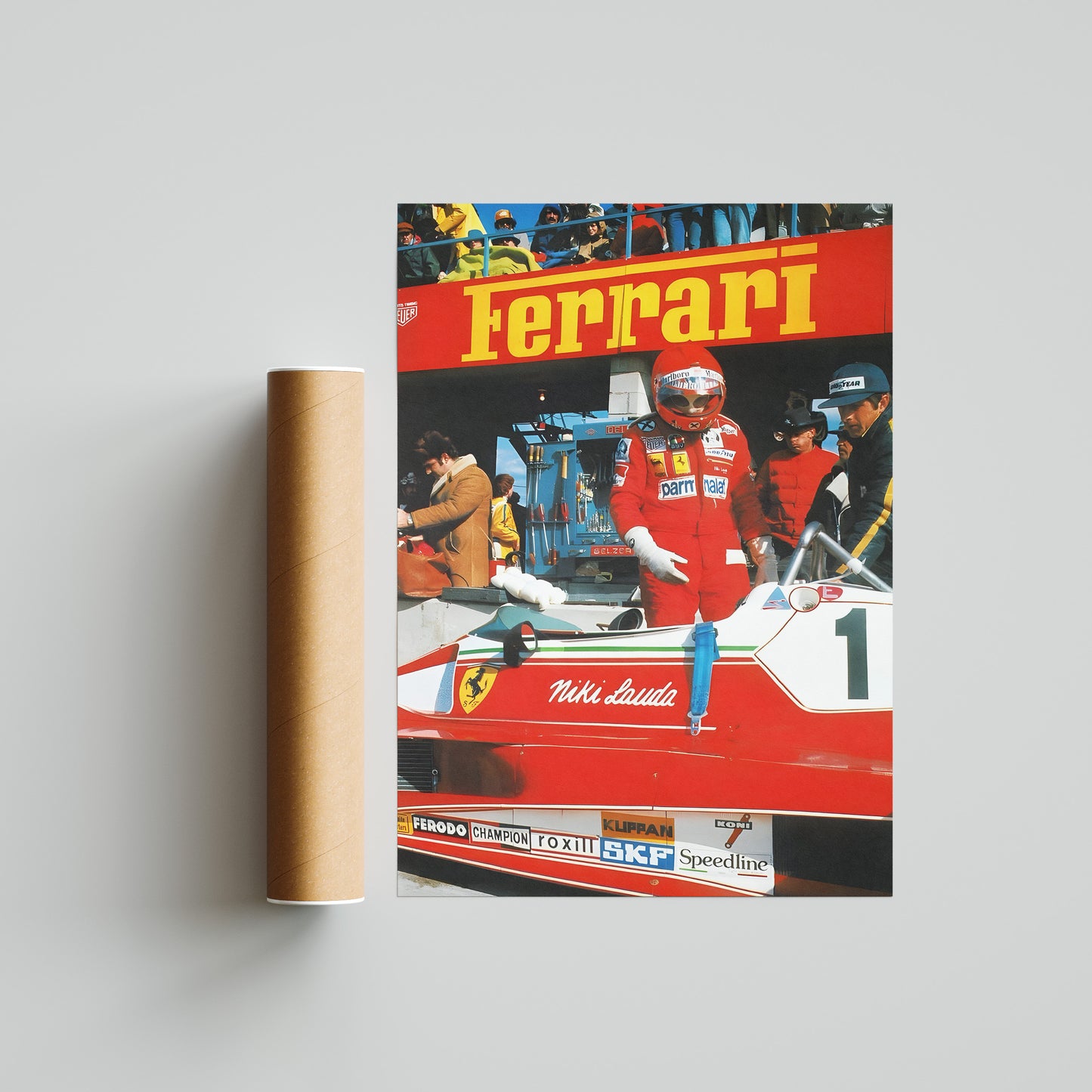 Ferrari Niki Lauda Formula 1 Poster