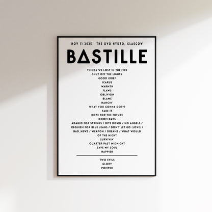 Bastille Setlist - November 11th 2025 The OVO Hydro, Glasgow